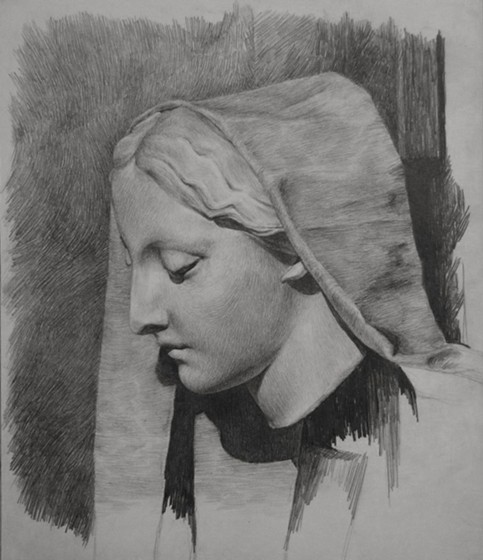 Рисунки: голова Мадонны